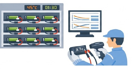 ④セル完成品検査・エージング